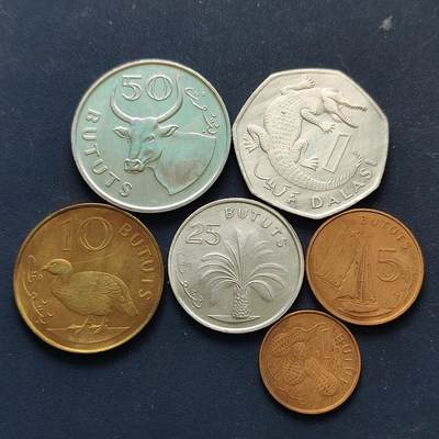 【全场包邮】纯粹捡漏拍508场 - 冈比亚1998年6枚套币