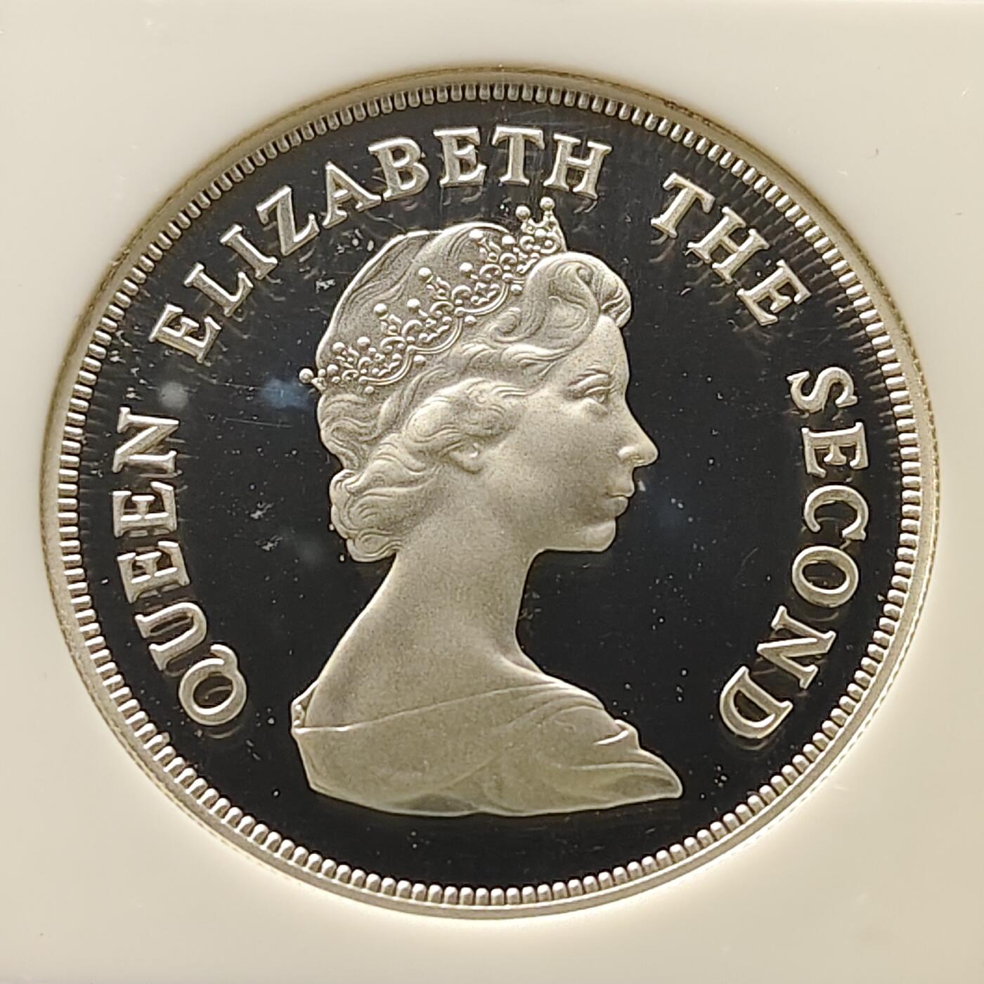 【全场包邮】纯粹捡漏拍509场 【稀少】图瓦卢1979年10元丽贝卡号帆船精制纪念银币【41毫米35克92.5%】-量2500-NGC PF67（NGC早期老盒）