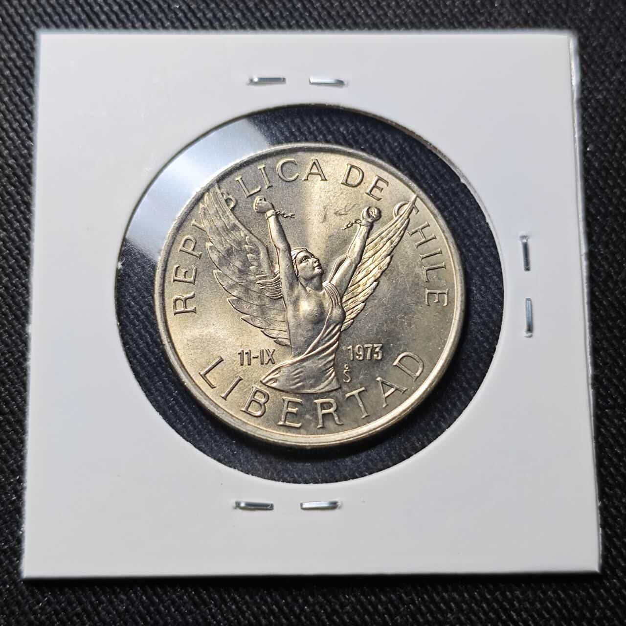 KK钱币收藏小铺   套币 批量/好品散币专场 2月预留时间 周末发货  1976智利10比索 自由女神 好品