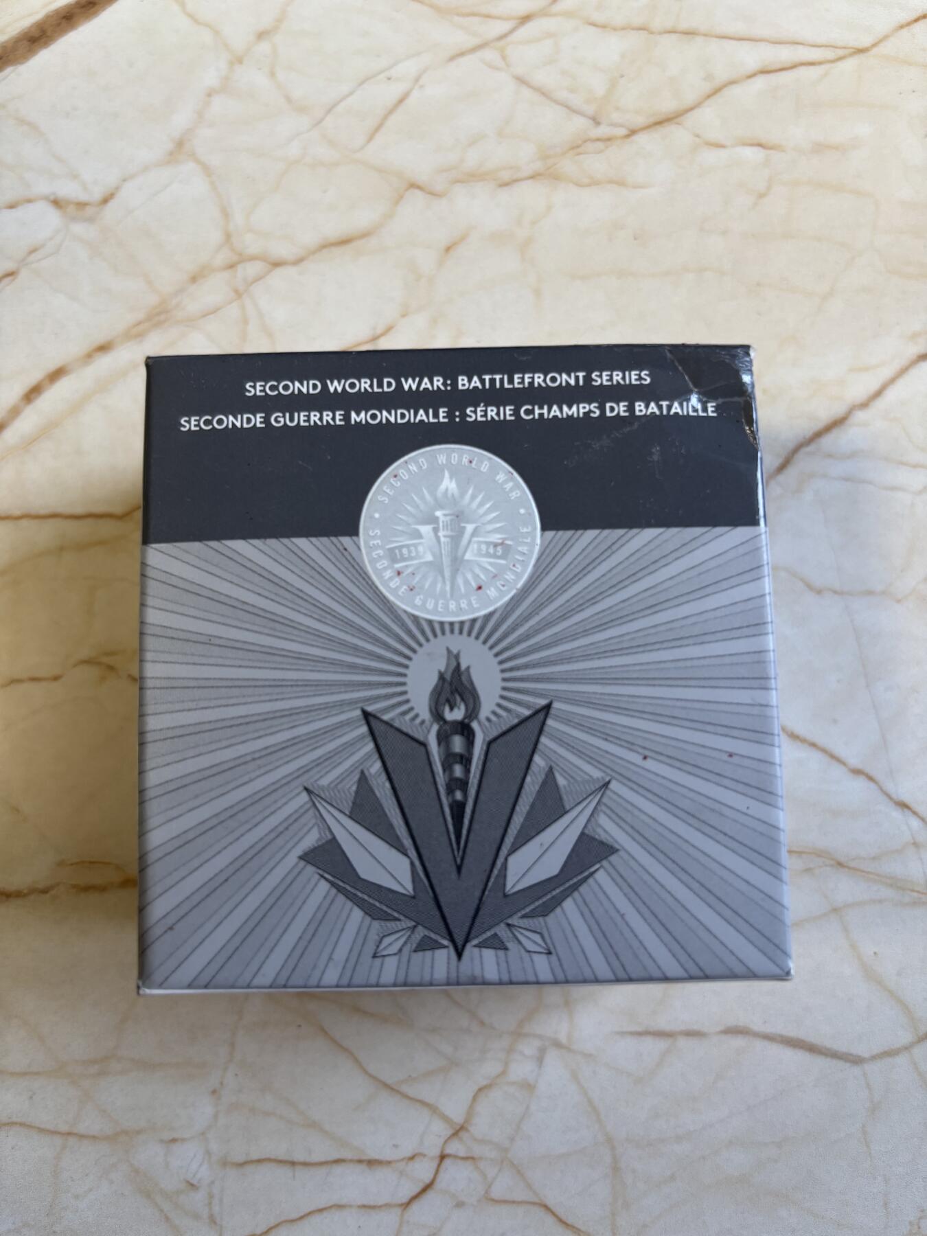 第192期拍卖 加拿大2020年二战前线系列10欧洲胜利日1盎司银币，9999银，发行7500枚