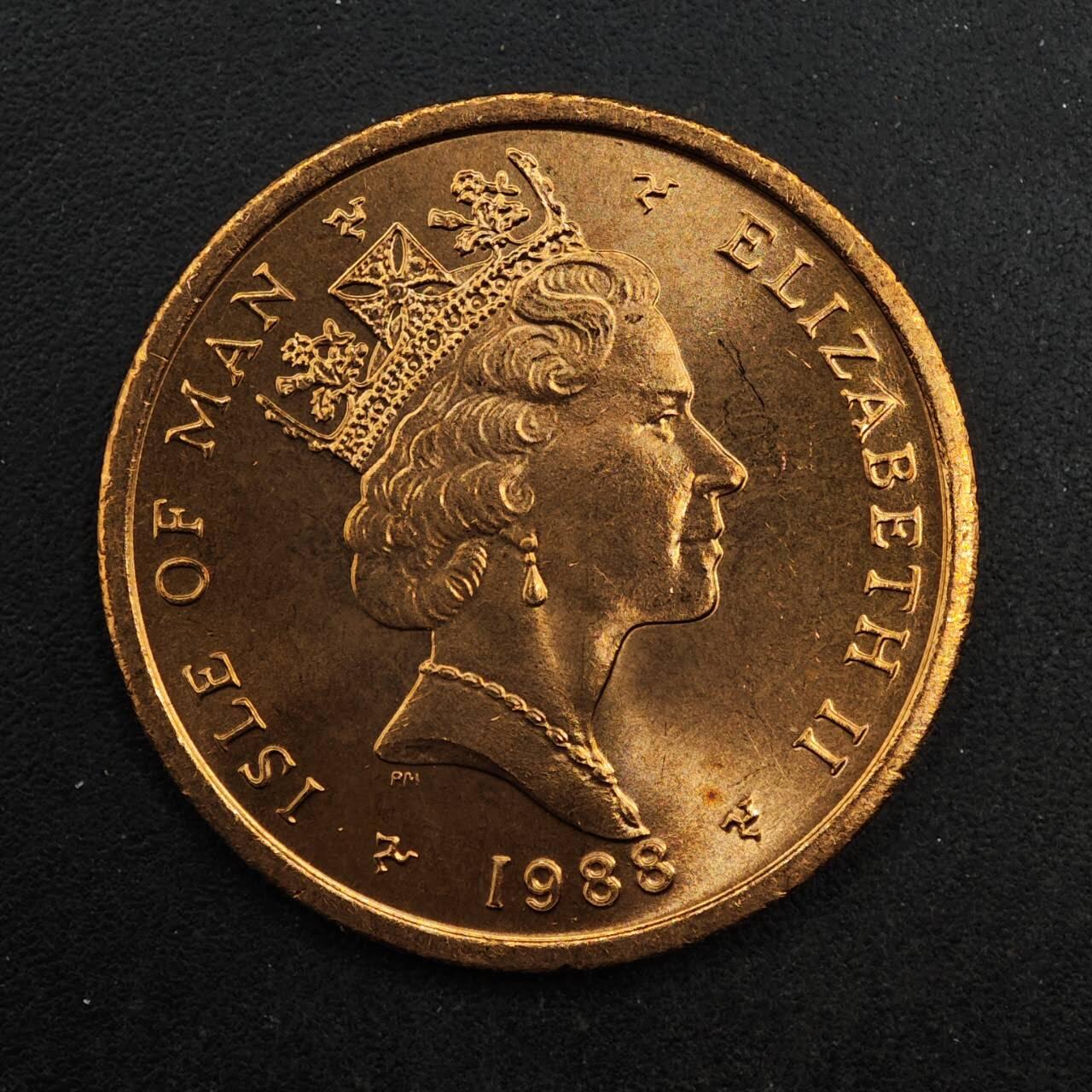 【淘币小摊】实时拍第八百七十六拍   散币场    每周一统一发货 马恩岛1988年2便士铜币