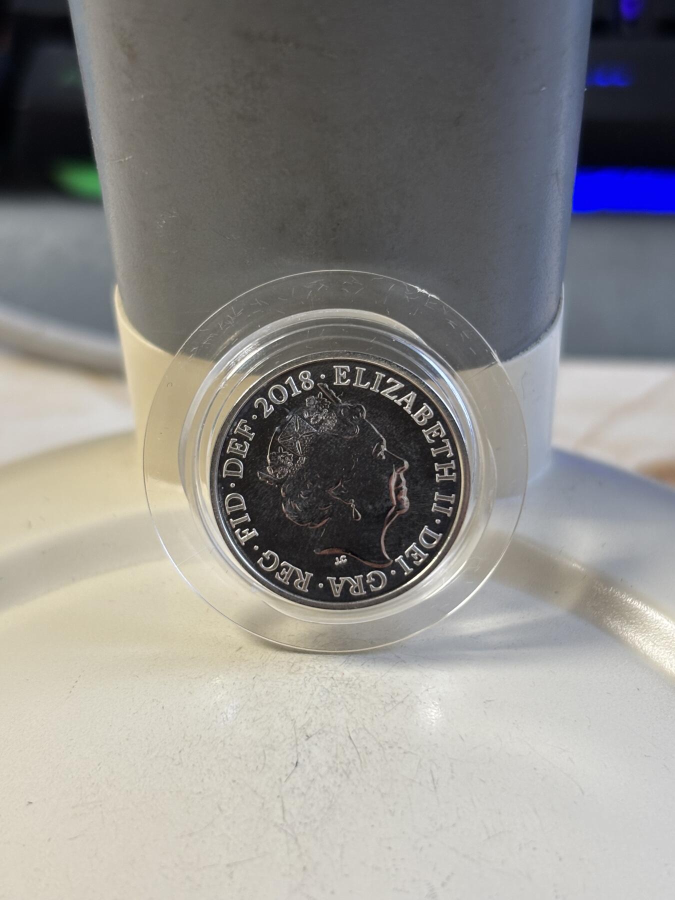 第192期拍卖 英国2018年送给新生婴儿的礼物1便士纪念银币，925银，3.56克，发行15000枚