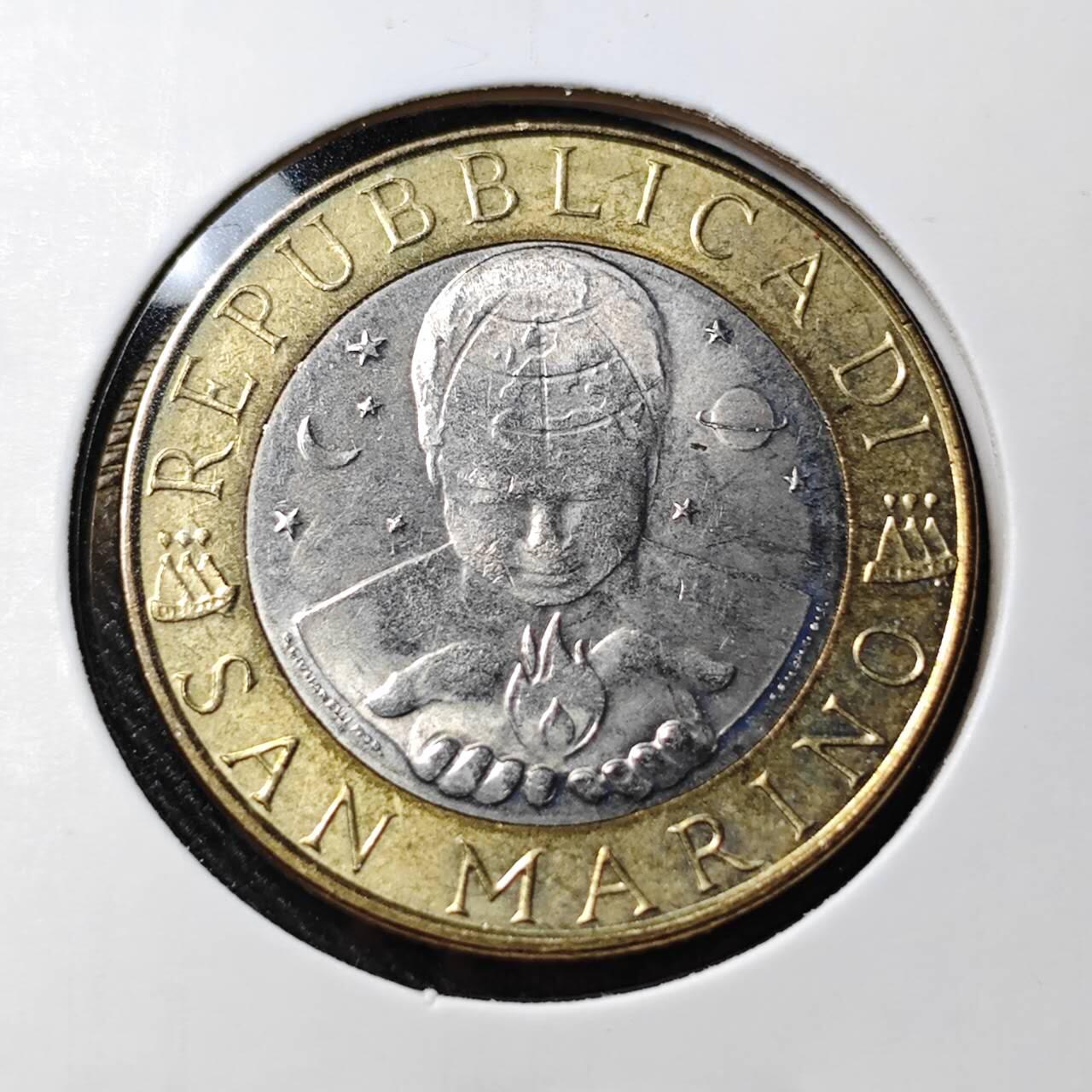 KK钱币收藏小铺   套币 批量/好品散币专场 2月预留时间 周末发货  圣马力诺1000里拉双色币