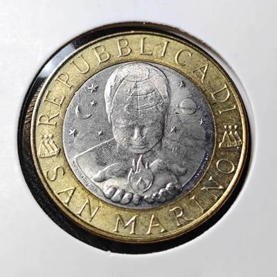 KK钱币收藏小铺   套币 批量/好品散币专场 2月预留时间 周末发货 -  圣马力诺1000里拉双色币