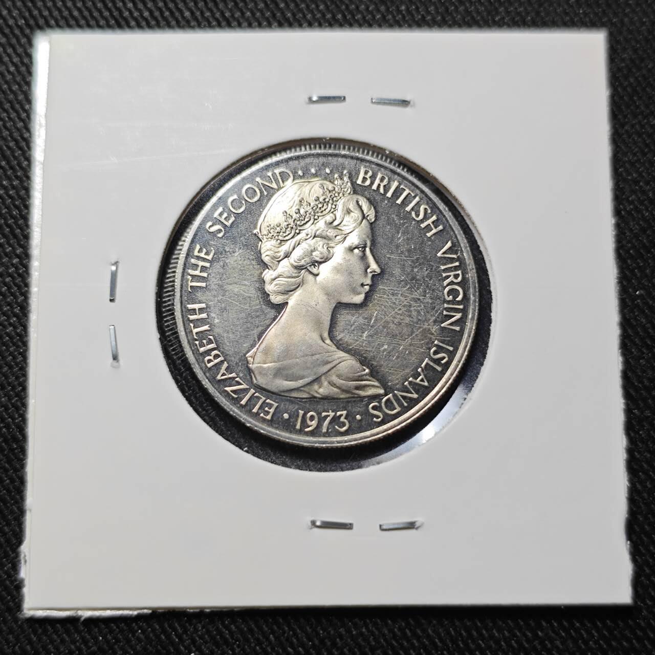 KK钱币收藏小铺   套币 批量/好品散币专场 2月预留时间 周末发货  1973维尔京群岛精制25分