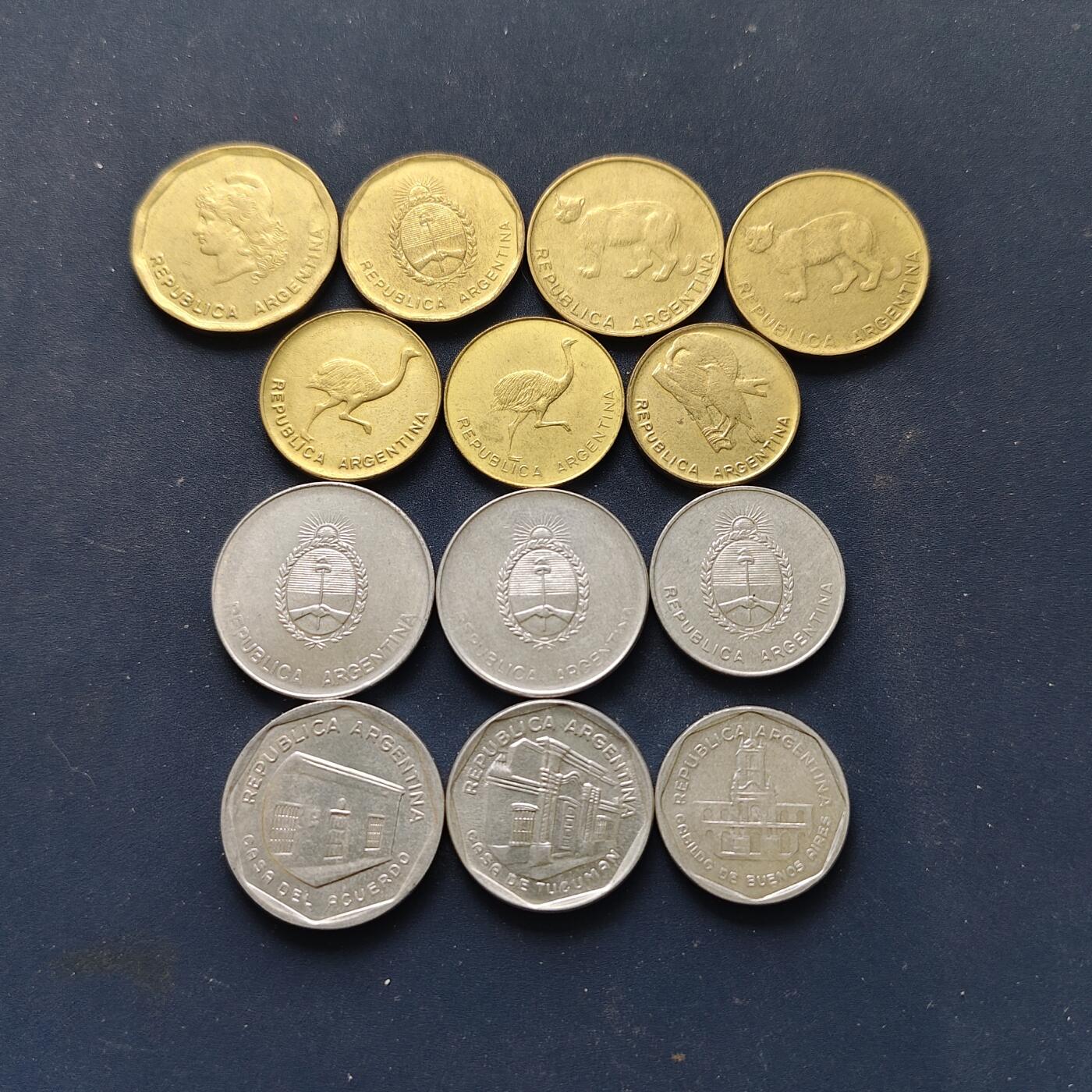 【全场包邮】纯粹捡漏拍508场 阿根廷1985-1990年南方币澳大利亚元版-含85/88不同重量版本