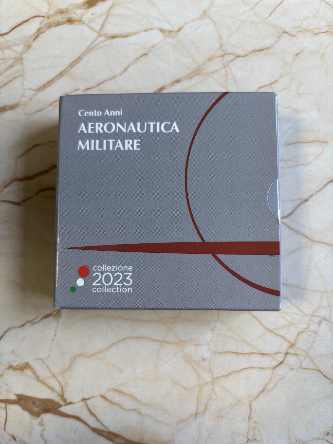 第192期拍卖 意大利2023年空军成立100年5欧彩色纪念银币，925银，18克，发行5000枚