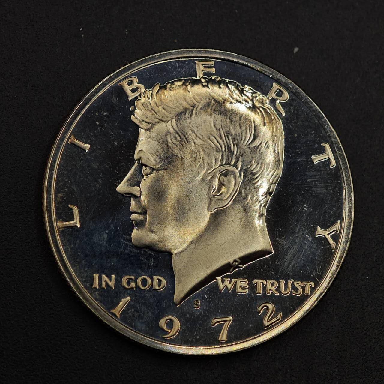 【淘币小摊】实时拍第八百七十六拍   散币场    每周一统一发货 美国1972年50分精制镍币