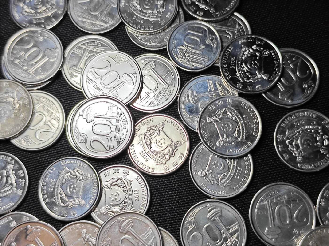 KK钱币收藏小铺   套币 批量/好品散币专场 2月预留时间 周末发货  新加坡10分79枚 面值7.9新加坡元