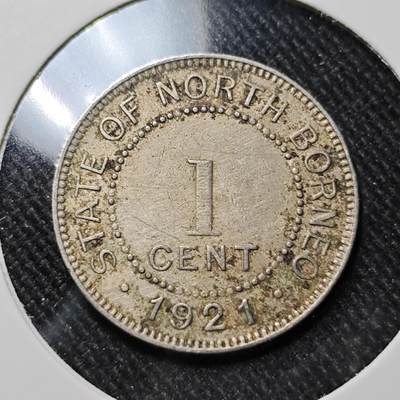 KK钱币收藏小铺   套币 批量/好品散币专场 2月预留时间 周末发货 -  1921英属北婆罗洲1分镍币