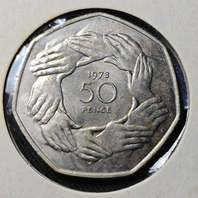 KK钱币收藏小铺   套币 批量/好品散币专场 2月预留时间 周末发货 -  英国入欧纪念币50便士