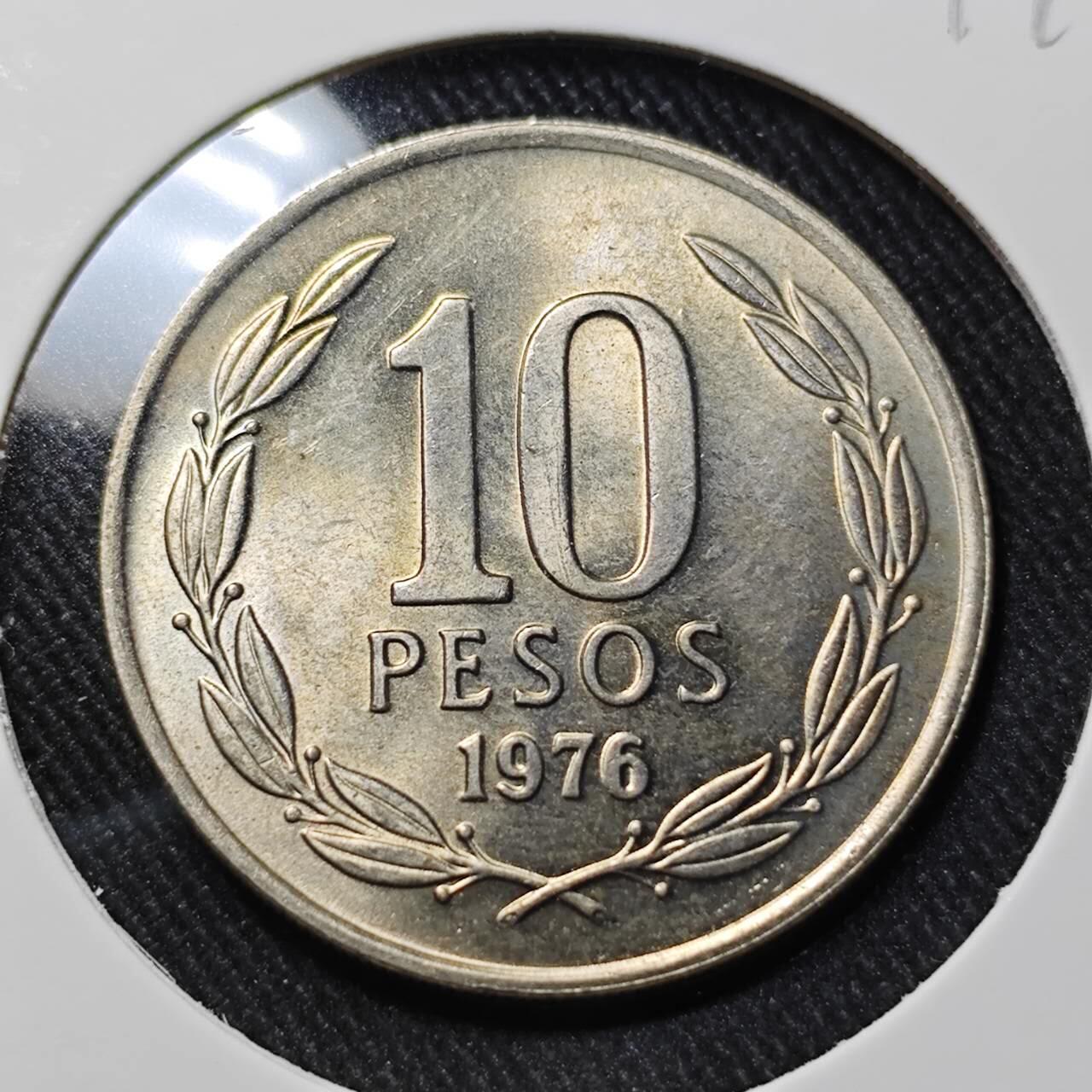 KK钱币收藏小铺   套币 批量/好品散币专场 2月预留时间 周末发货  1976智利10比索 自由女神 好品