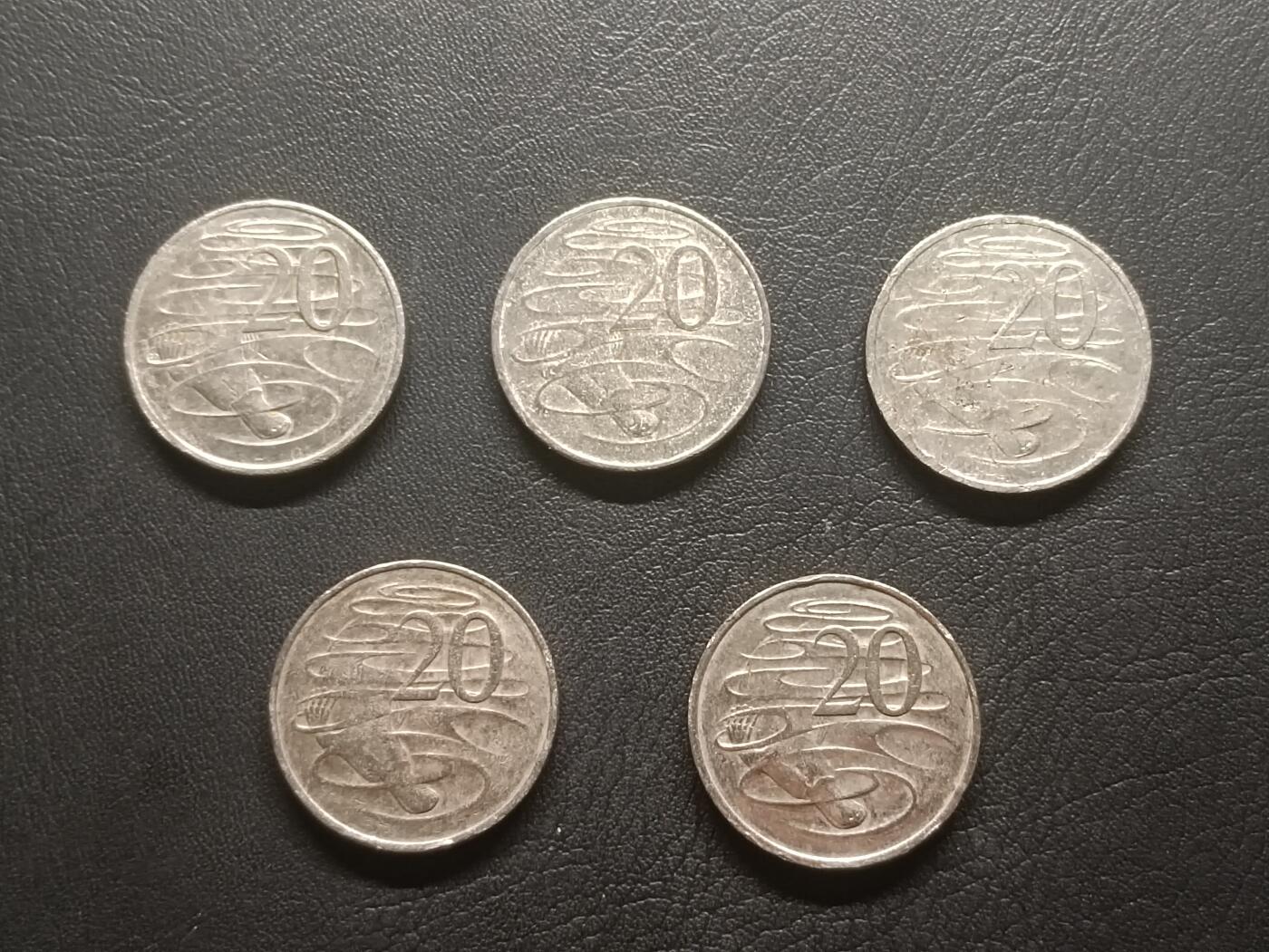 荟藏特别场次第五期——“社长的钢镚堆” 澳大利亚20分批量五枚