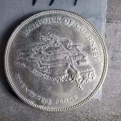 沼泽如烟--第1013场 - 根西1977年25便士纪念币