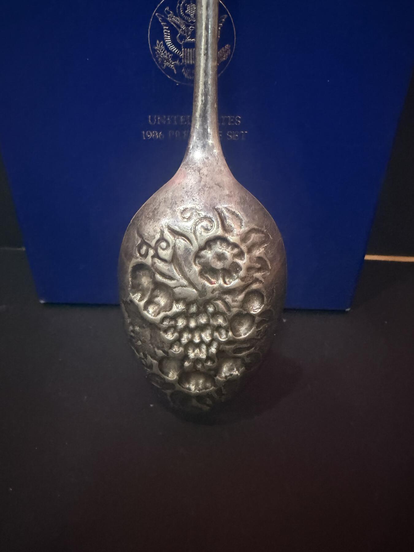 海外回流精品专场（五） 法国回流老银勺子（尺寸：22.5cm，76.1g，无银标，银含量无法确认，去确实是纯银或包银）