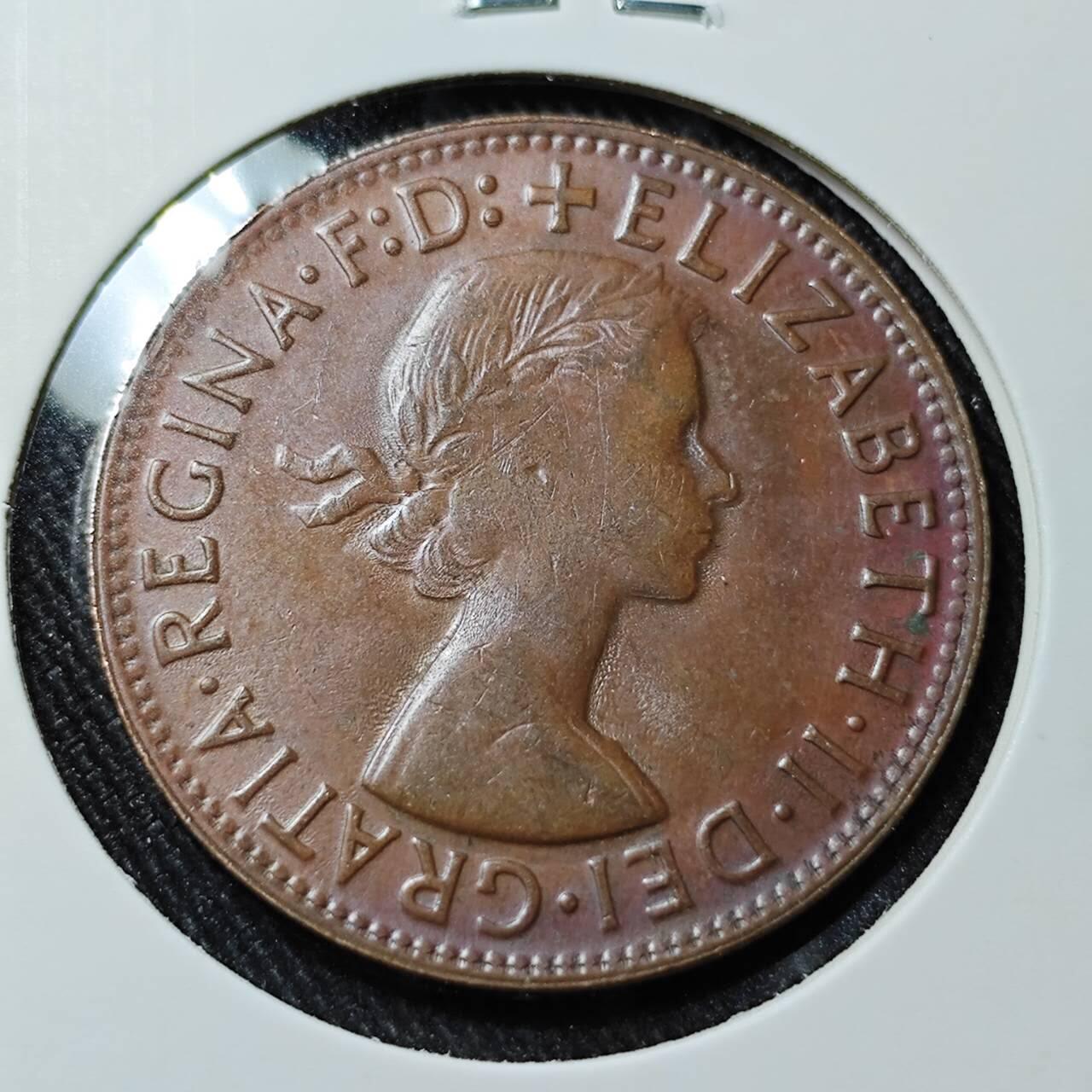 KK钱币收藏小铺   套币 批量/好品散币专场 2月预留时间 周末发货  1964澳大利亚1便士铜币 好品