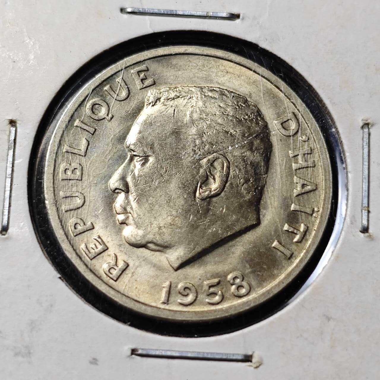 KK钱币收藏小铺   套币 批量/好品散币专场 2月预留时间 周末发货  1958海地10分 好品