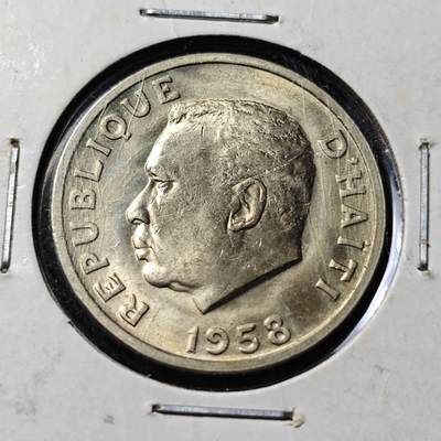 KK钱币收藏小铺   套币 批量/好品散币专场 2月预留时间 周末发货 -  1958海地10分 好品