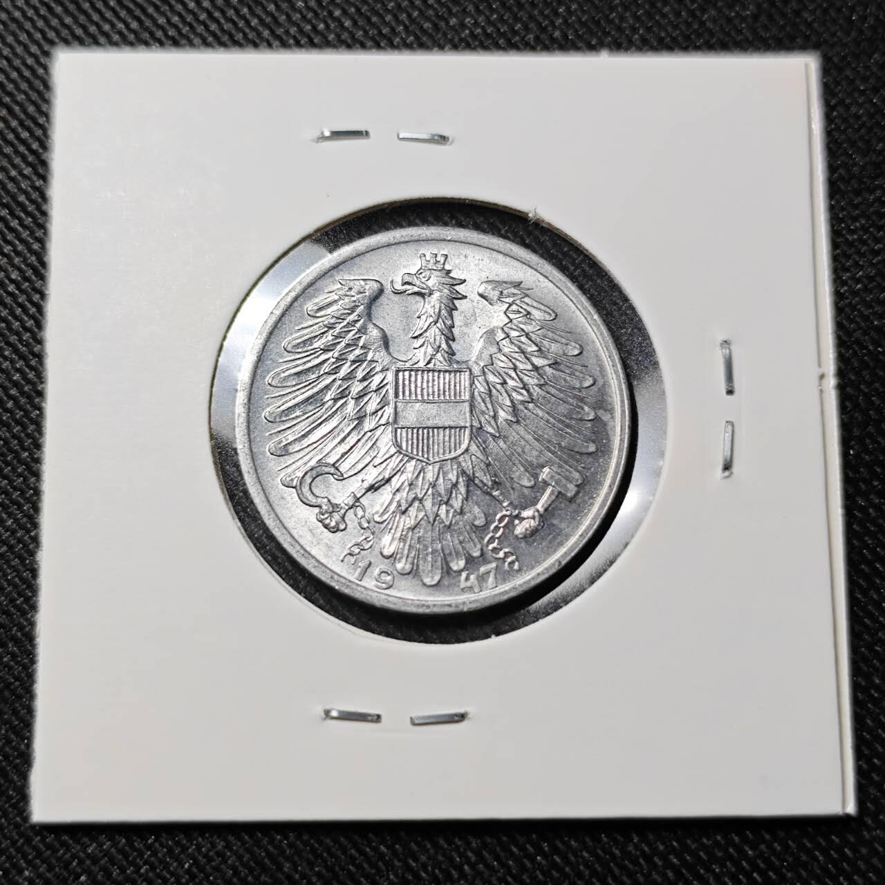 KK钱币收藏小铺   套币 批量/好品散币专场 2月预留时间 周末发货  1947奥地利1S 好品 肌肉男