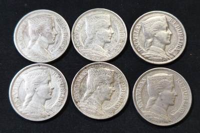 甄臻铺-世界币章拍卖（第53期），甄品场拍品征集中，送拍享返佣金等优惠多多 - 拉脱维亚女神6枚裸币