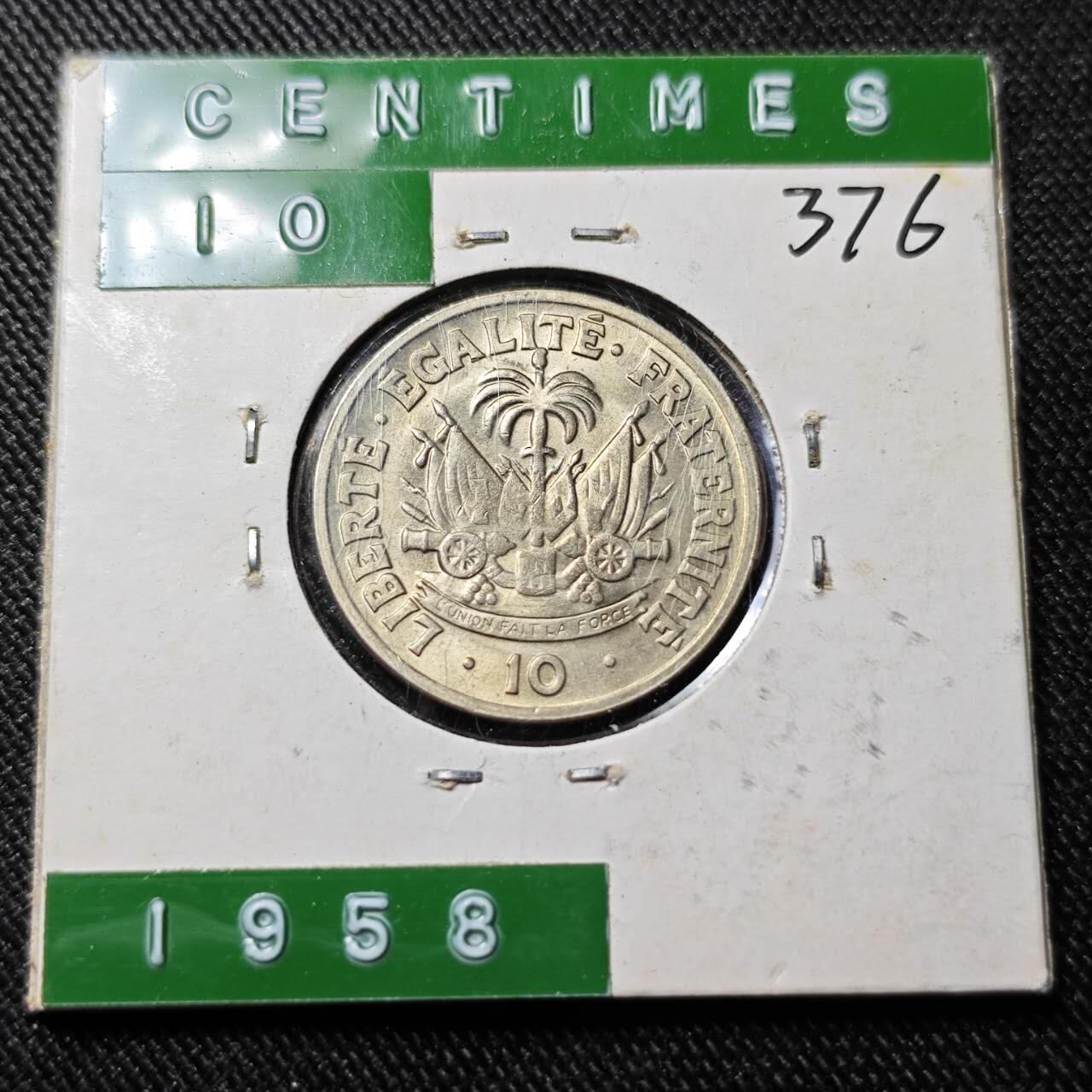 KK钱币收藏小铺   套币 批量/好品散币专场 2月预留时间 周末发货  1958海地10分 好品