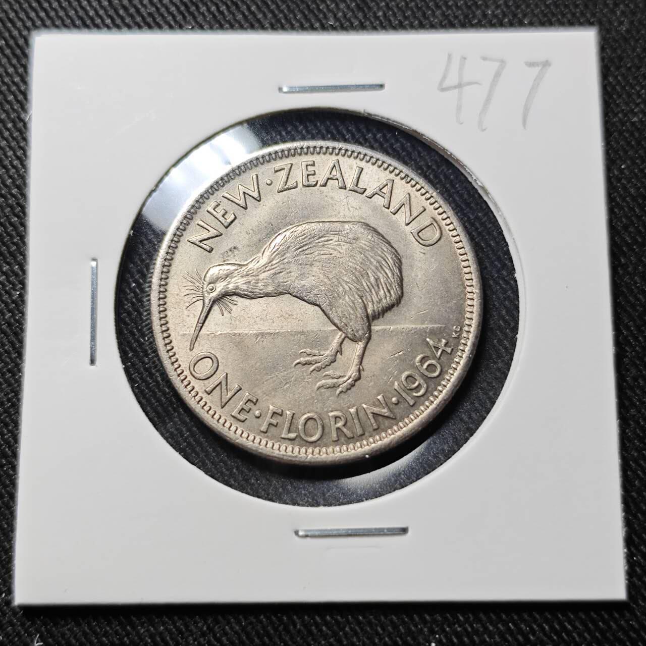 KK钱币收藏小铺   套币 批量/好品散币专场 2月预留时间 周末发货  1964新西兰1先令 好品