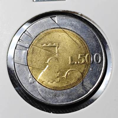 KK钱币收藏小铺   套币 批量/好品散币专场 2月预留时间 周末发货 - 1990  圣马力诺500里拉双色币