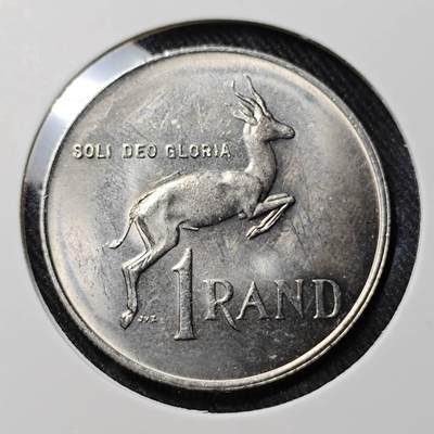 KK钱币收藏小铺   套币 批量/好品散币专场 2月预留时间 周末发货 -  1984南非1兰特 好品