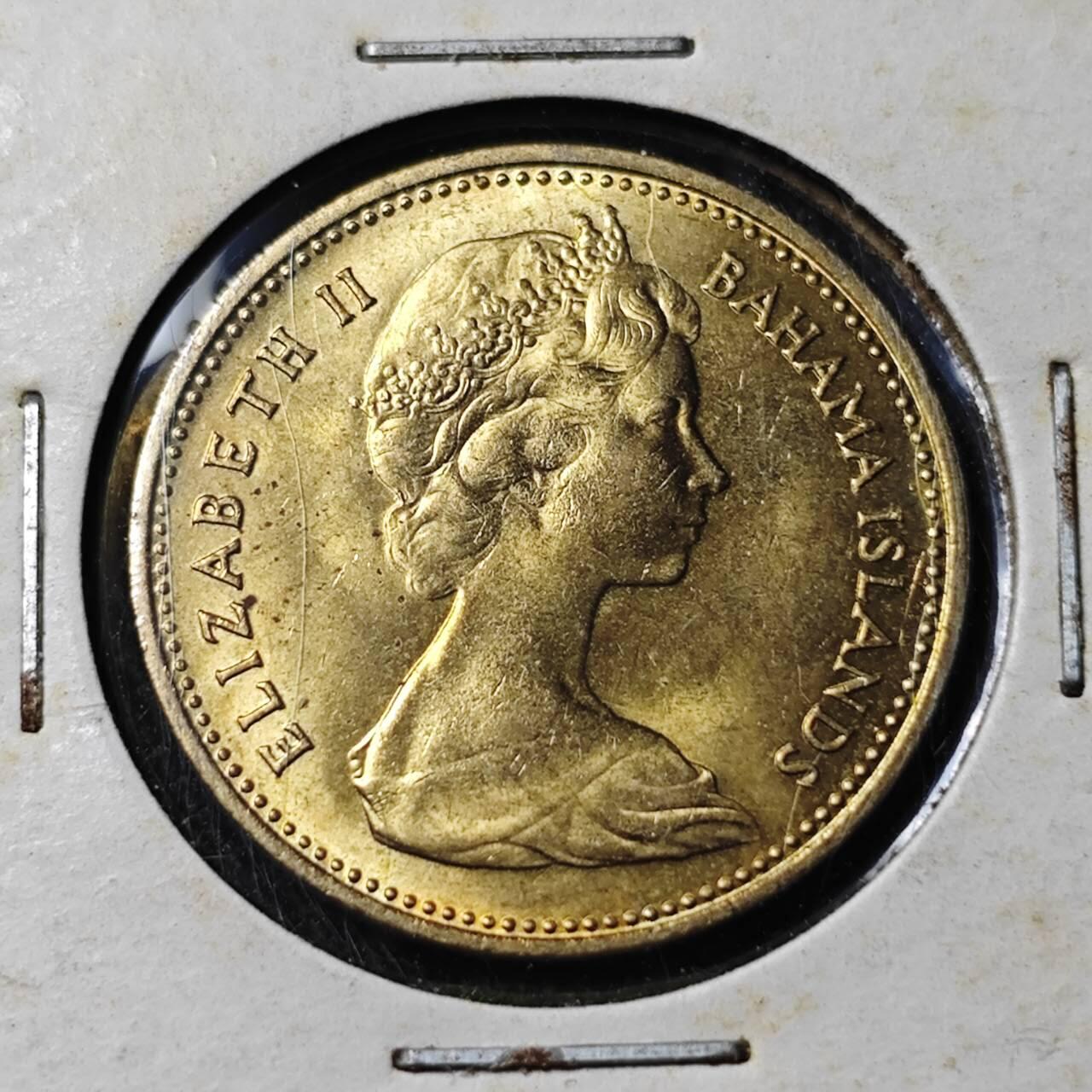 KK钱币收藏小铺   套币 批量/好品散币专场 2月预留时间 周末发货  1969巴哈马1分海星铜币 好品