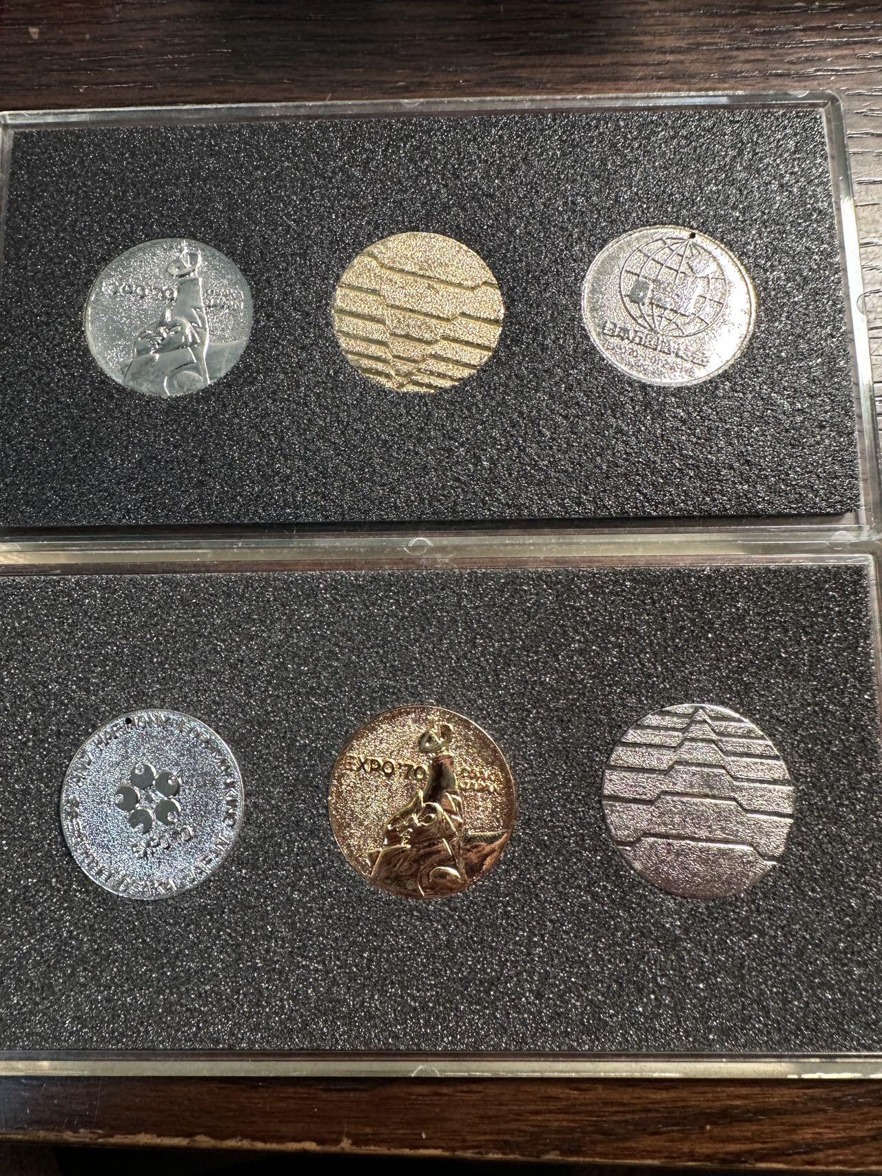 蒂克钱币-第59场 日本企业章 徽章拍卖 1970年 大阪世博会 官方纪念章两套6枚