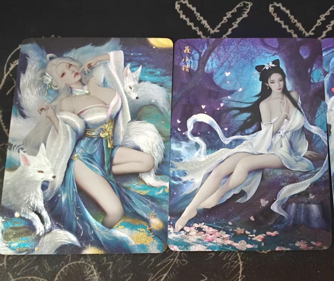 满赠PR！！龙虎卡牌-七七场（满200元包邮，无佣金，每周六结拍，欢迎送拍） 半粗2张 燎原焱卡 问道东方 灰与 - 涂山氏&聂小倩