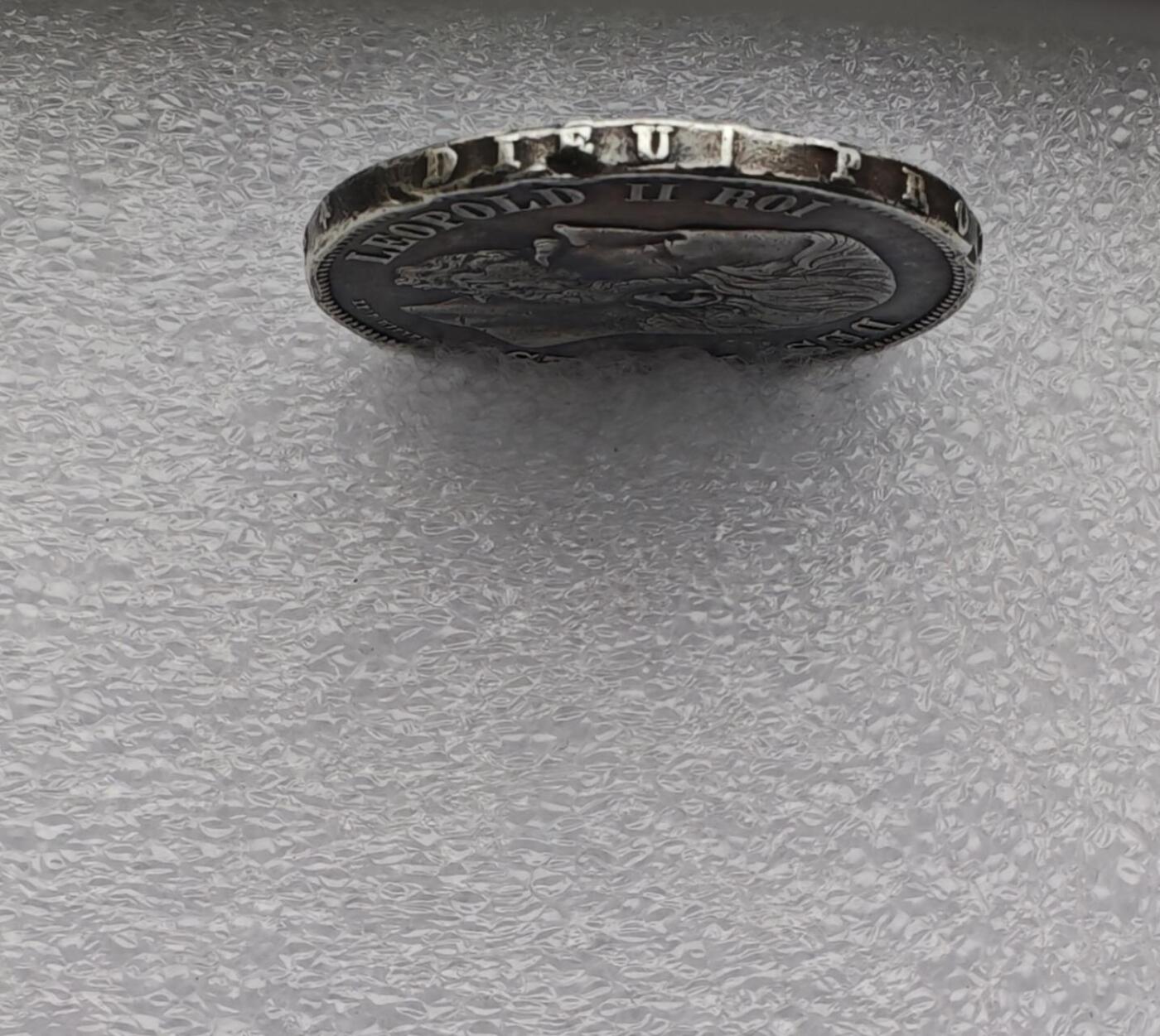 瓶子🏺第231期拍卖会  比利时1873年利奥波德二世5法郎（5F）银币  90%银