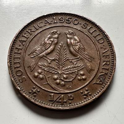 🌹外币初藏🌹🐯2026年第24场  每周二四六晚8️⃣点 接代拍 - 英属南非1950年1/4便士