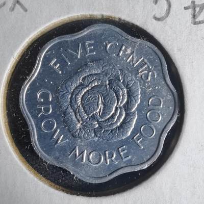 沼泽如烟--第1013场 - 塞舌尔1972年五分FAO