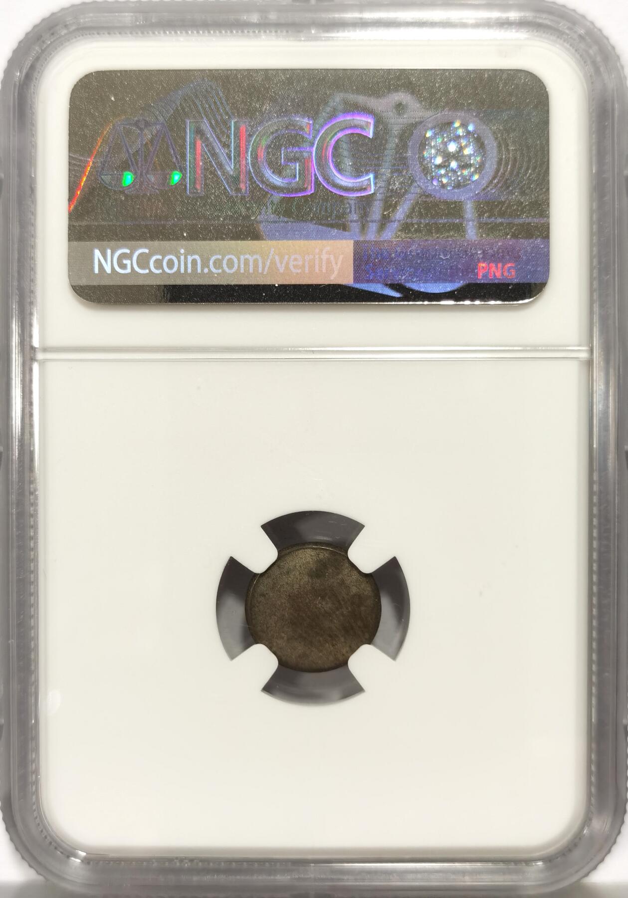 博洋堂世界钱币拍卖第163期（全场包邮） NGC AU55 柬埔寨1600-1860年神鸟2PE银币，原光淡彩，打制上佳。