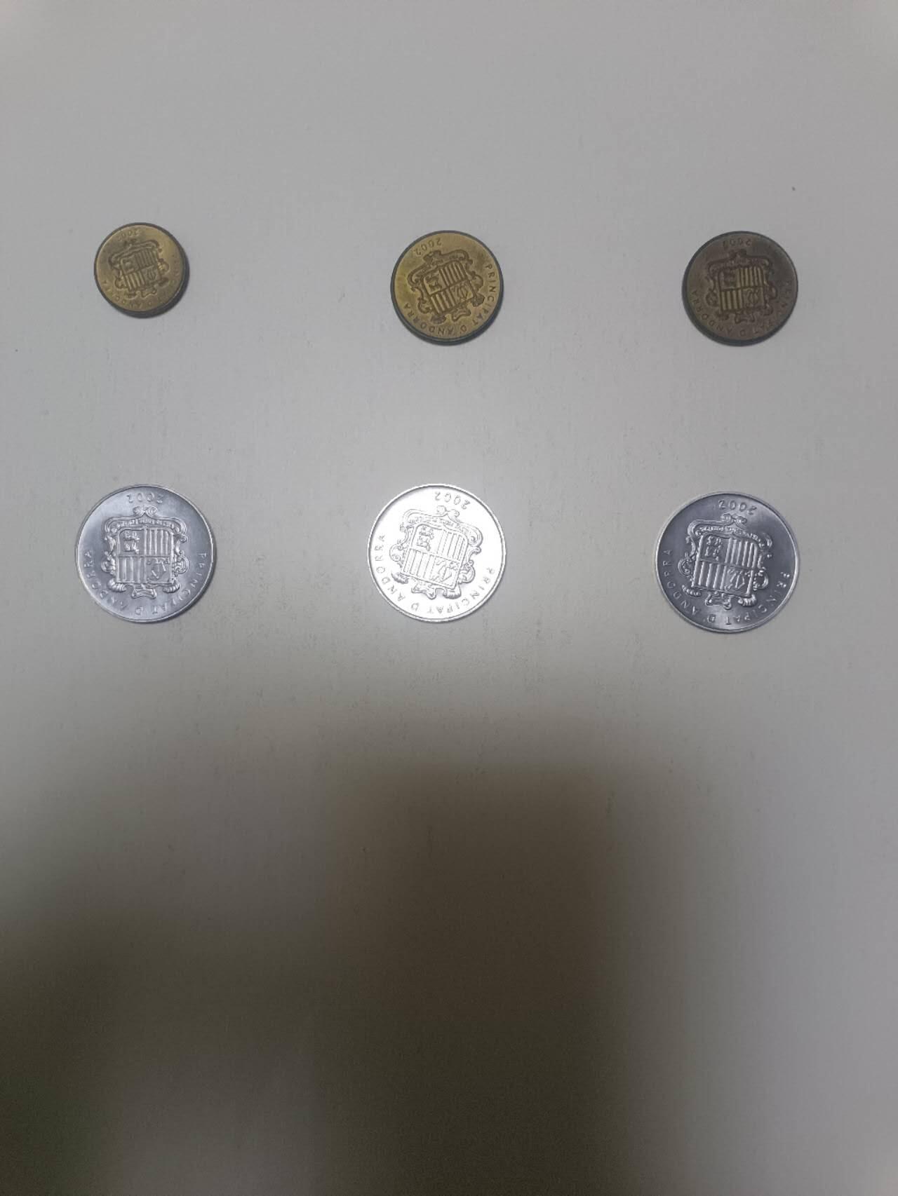 【20260306】非全新纸币和硬币第341场 安道尔6枚硬币小全套，稀少