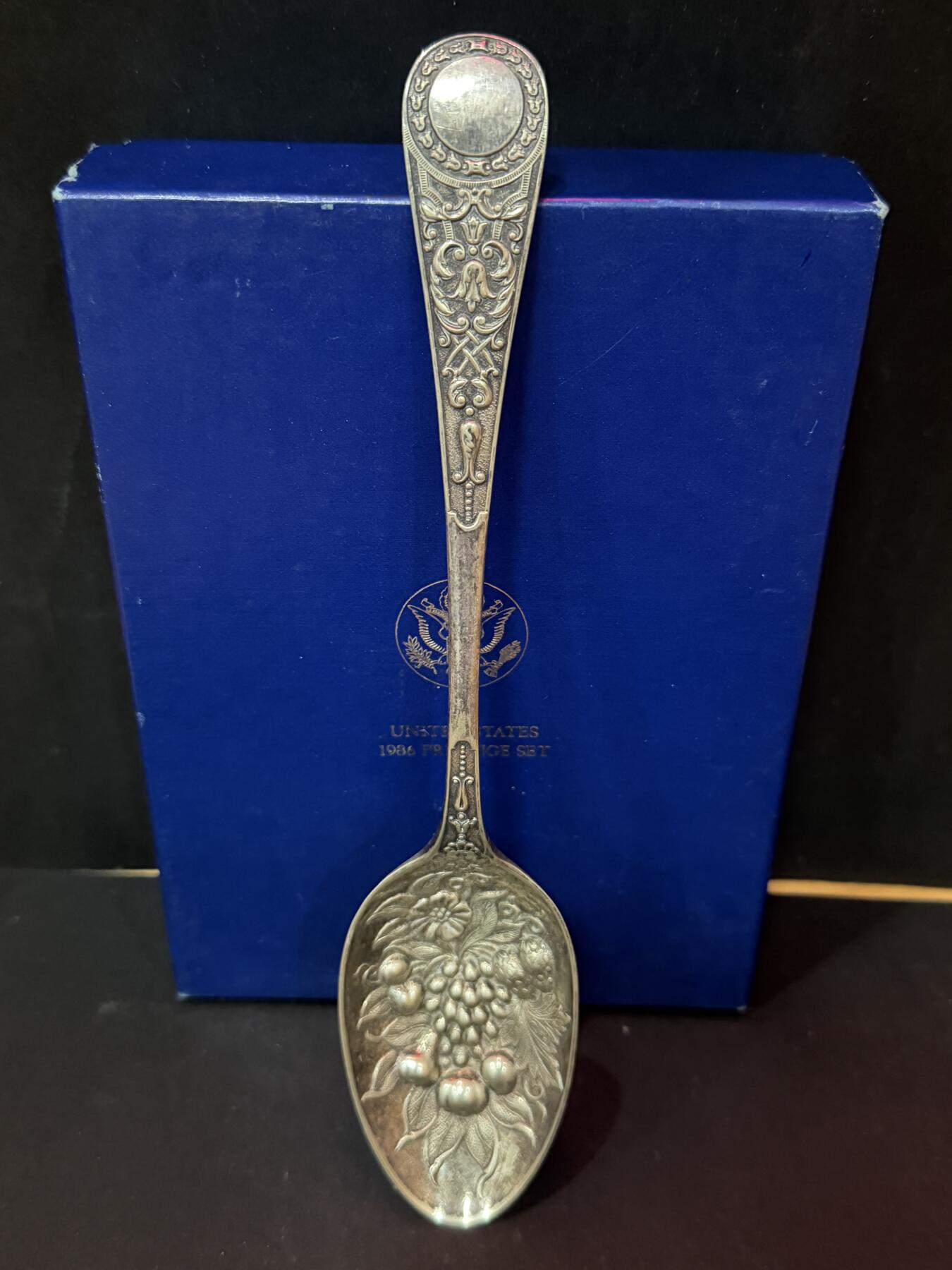 海外回流精品专场（五） 法国回流老银勺子（尺寸：22.5cm，76.1g，无银标，银含量无法确认，去确实是纯银或包银）