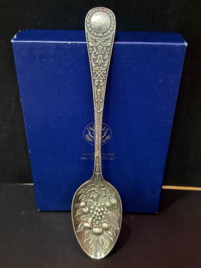 海外回流精品专场（五） - 法国回流老银勺子（尺寸：22.5cm，76.1g，无银标，银含量无法确认，去确实是纯银或包银）