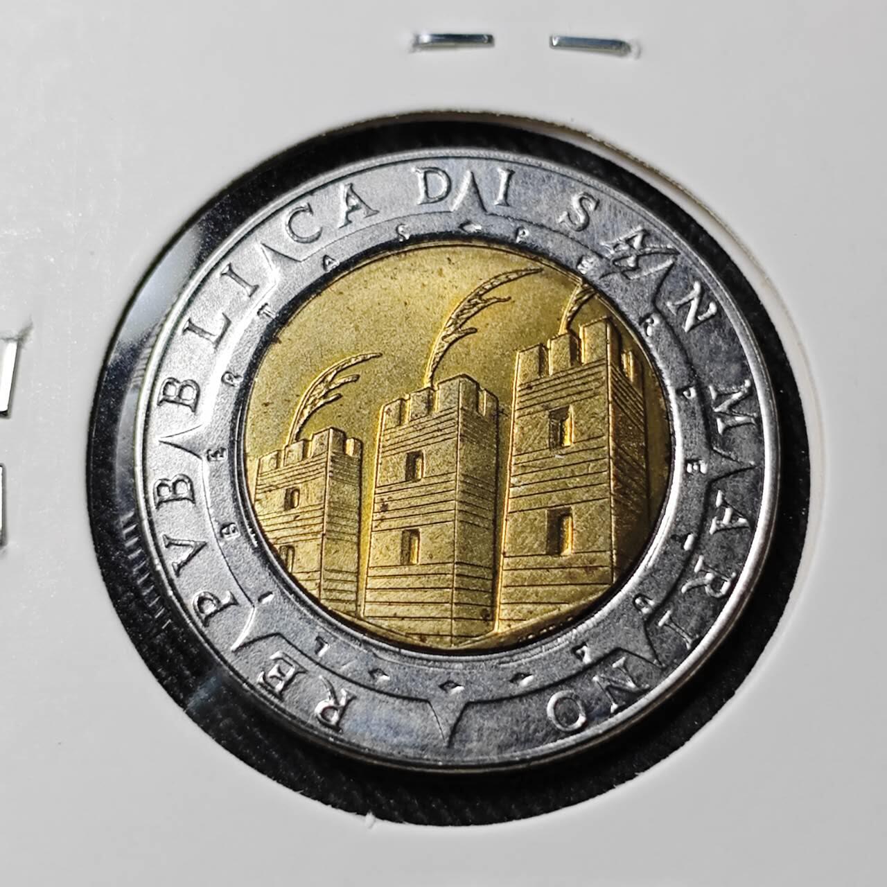 KK钱币收藏小铺   套币 批量/好品散币专场 2月预留时间 周末发货  圣马力诺500里拉双色币