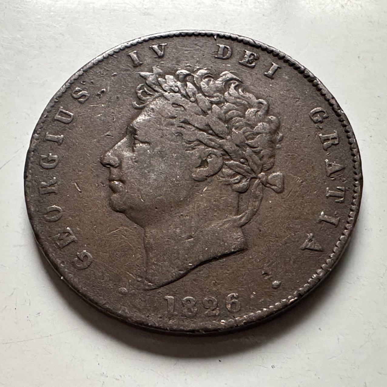 🌹外币初藏🌹🐯2026年第24场  每周二四六晚8️⃣点 接代拍 英国1826年乔治四世半便士