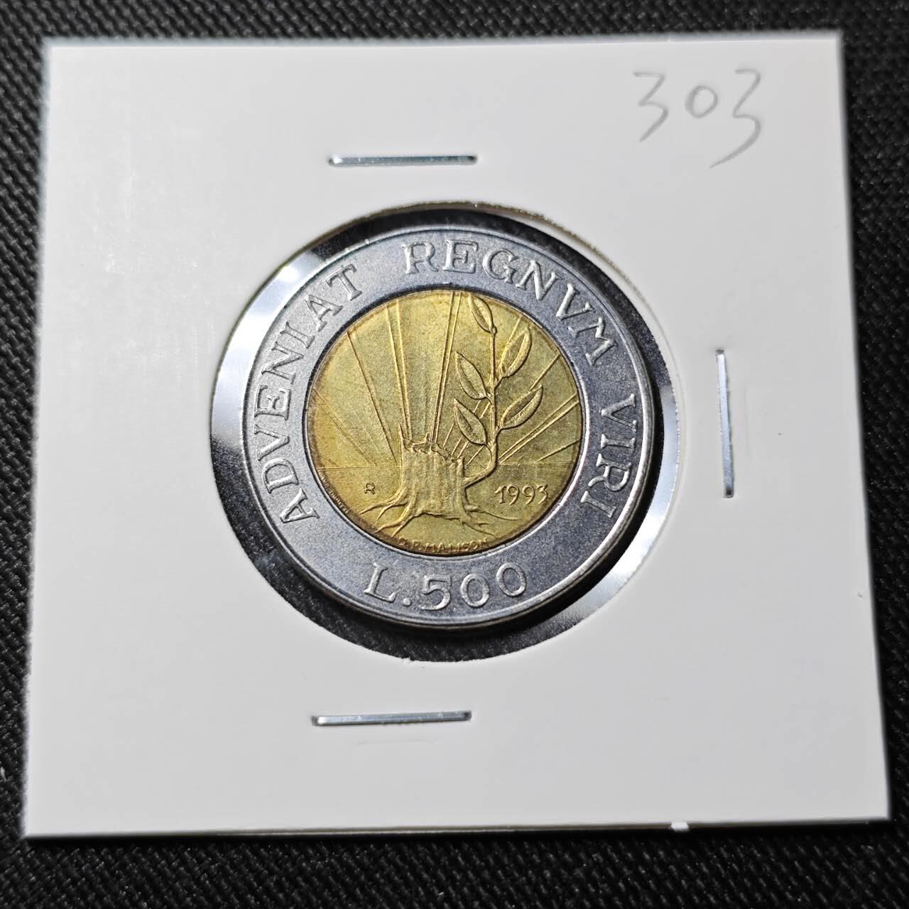 KK钱币收藏小铺   套币 批量/好品散币专场 2月预留时间 周末发货  1993 圣马力诺500里拉双色币