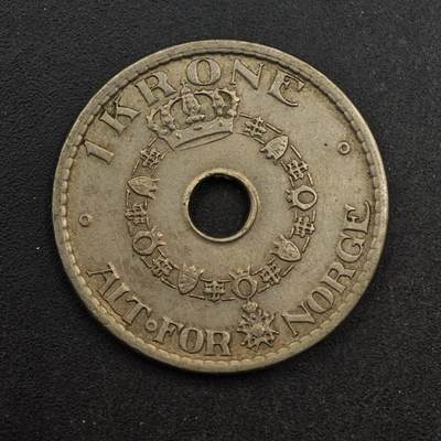 【淘币小摊】实时拍第八百七十六拍   散币场    每周一统一发货 - 挪威1940年1克朗镍币