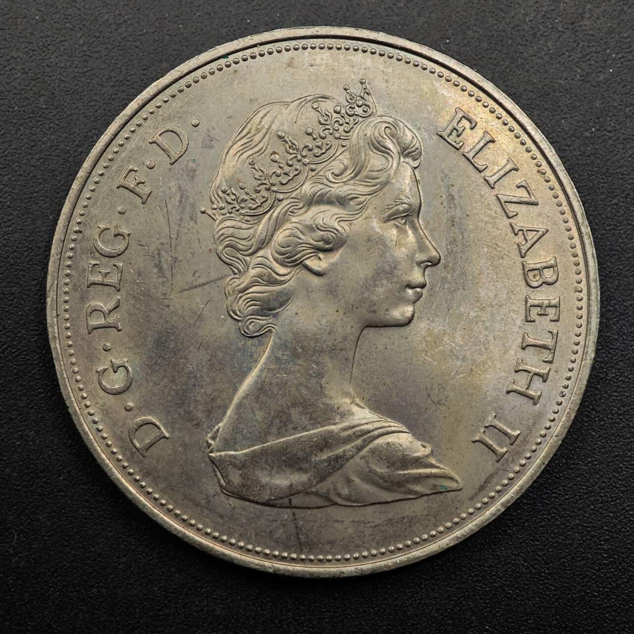 【淘币小摊】实时拍第八百七十六拍   散币场    每周一统一发货 英国1972年女王银婚克朗纪念币