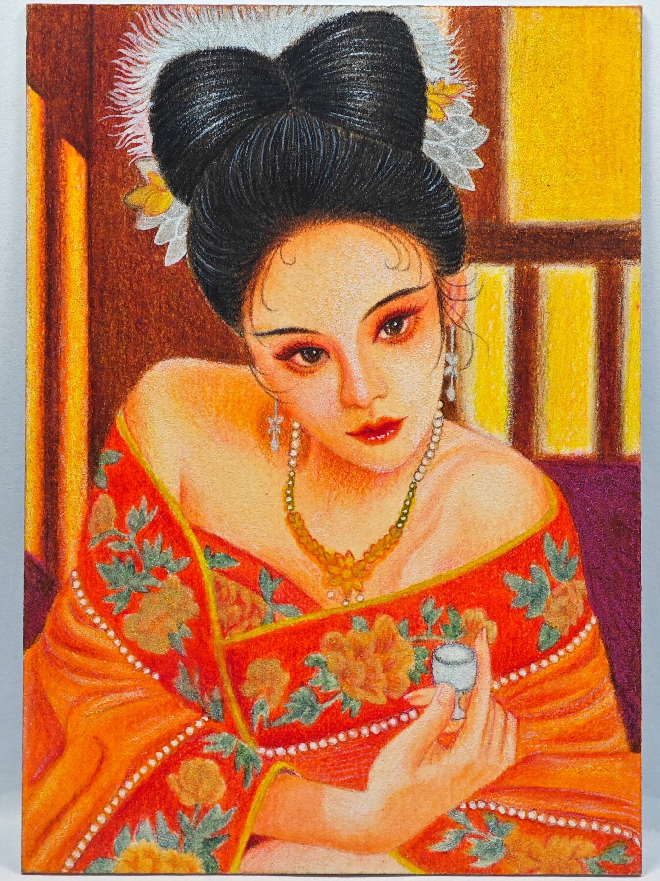 白泽拍卖卡牌手绘专场第33期（去岁千般皆如愿 今年万事定称心） 2025 悦泽手绘卡 玉面  浮华亲签