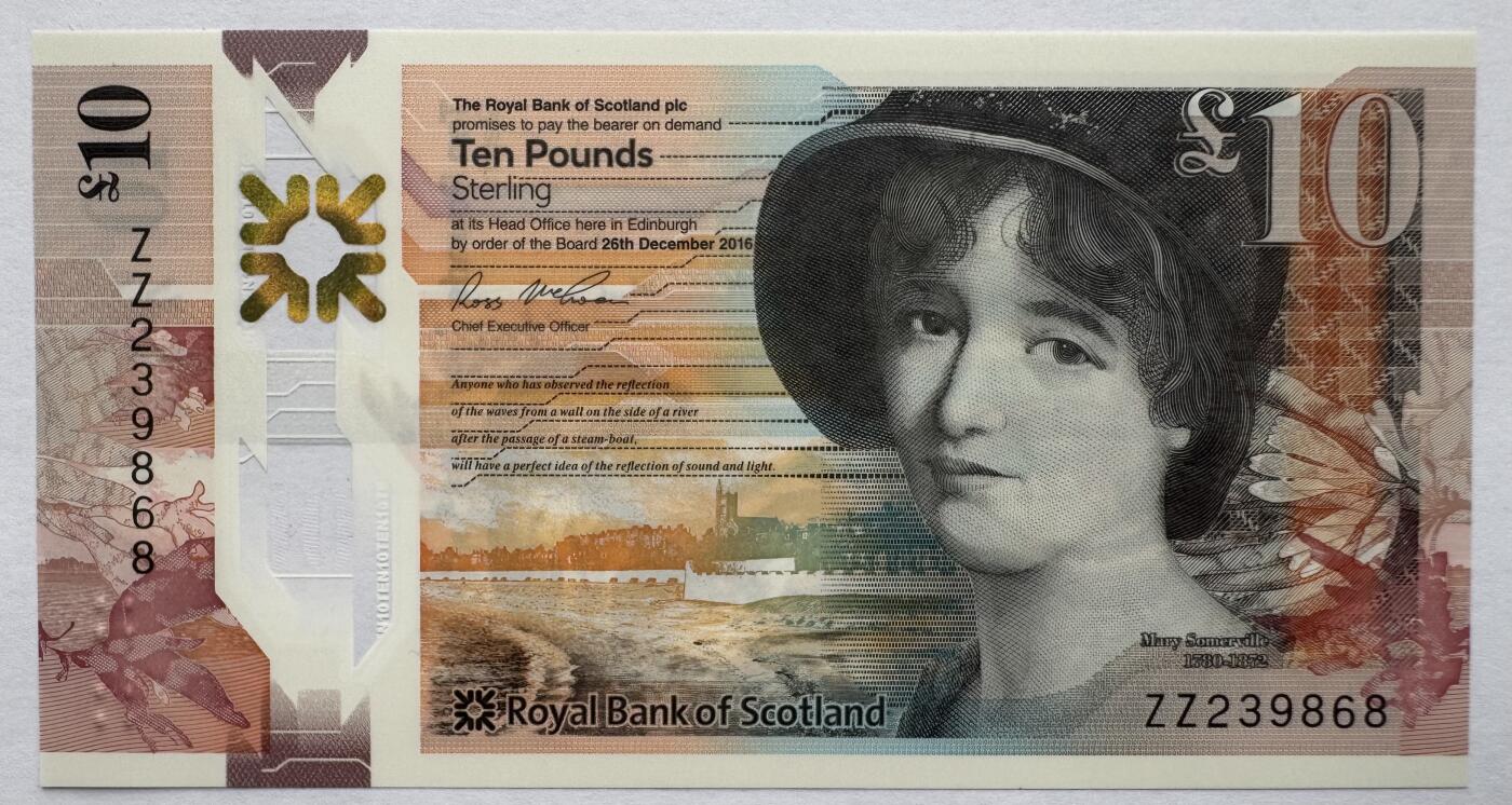 2026第4场（总第231期）：精品测试钞、外钞综合场  补号ZZ冠/苏格兰皇家银行2017年版10镑塑料钞UNC（全程无47尾8）