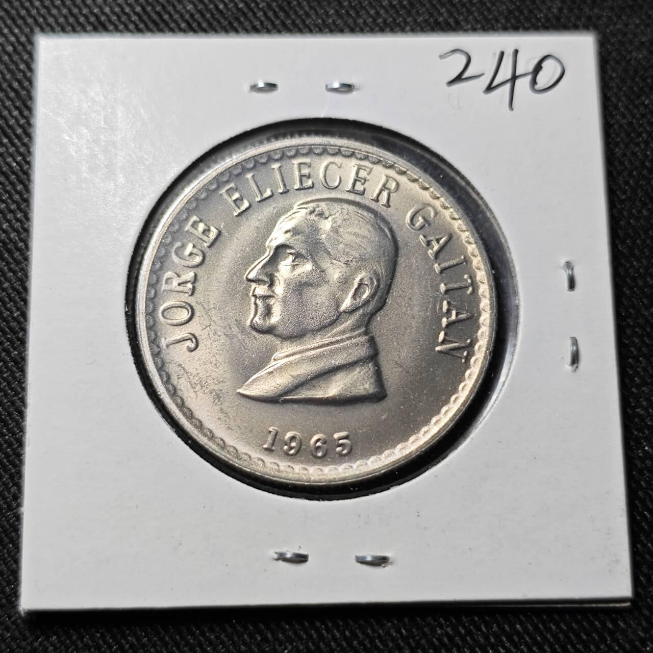 KK钱币收藏小铺   套币 批量/好品散币专场 2月预留时间 周末发货  1965哥伦比亚50分 好品