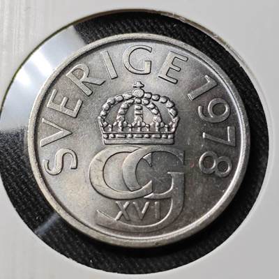 KK钱币收藏小铺   套币 批量/好品散币专场 2月预留时间 周末发货 -  1978瑞典5克朗 好品