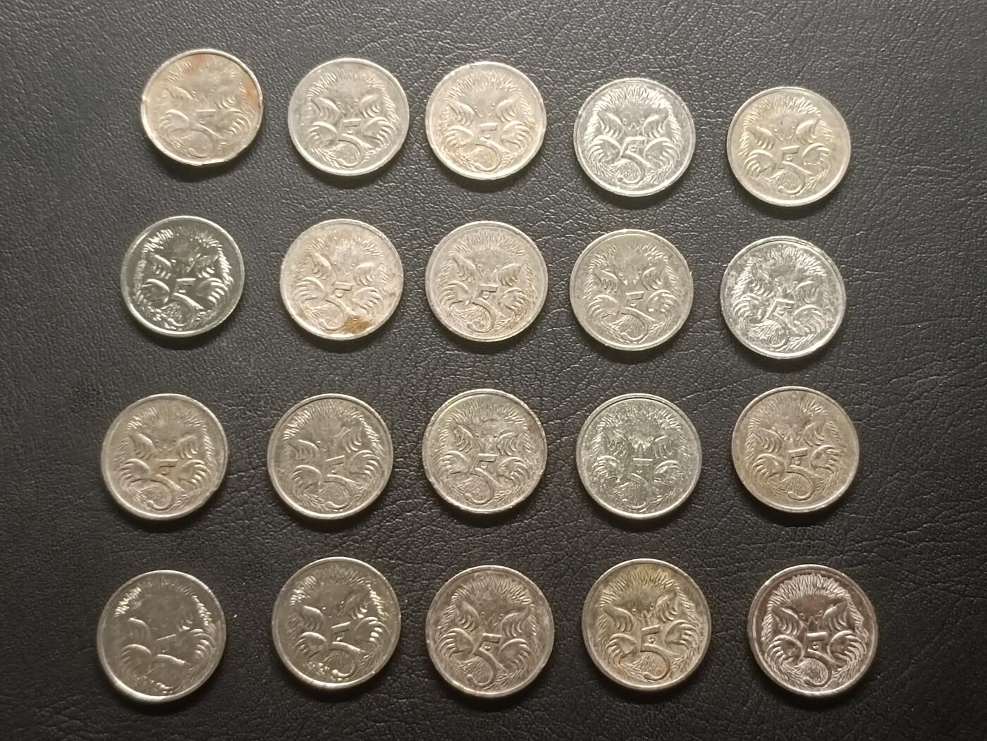 荟藏特别场次第五期——“社长的钢镚堆” 澳大利亚5分批量20枚