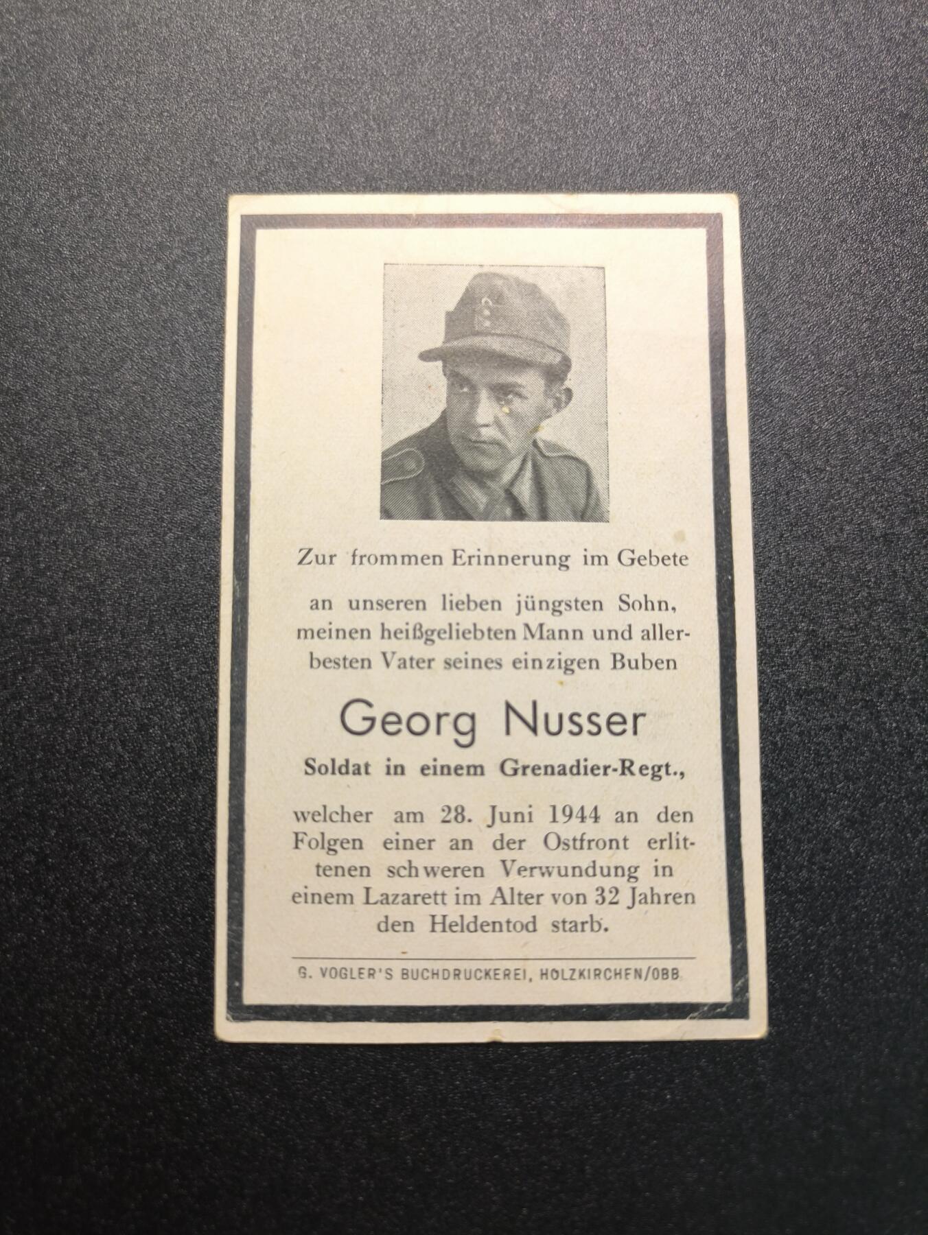 云宸嘉赏-勋臻精藏⭐️年后精品专拍场次🎖 德意志第三帝国国防军掷弹兵团阵亡卡 详细看简介