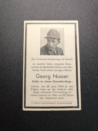 云宸嘉赏-勋臻精藏⭐️年后精品专拍场次🎖 - 德意志第三帝国国防军掷弹兵团阵亡卡 详细看简介